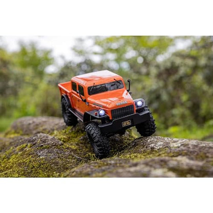 Axial RC Truck SCX24 40's 4 Door Dodge Power Wagon Orange1/24 4 Wheel Drive-RTR (Everything Needed to Run Included) AXI00007T1 - color: Orange