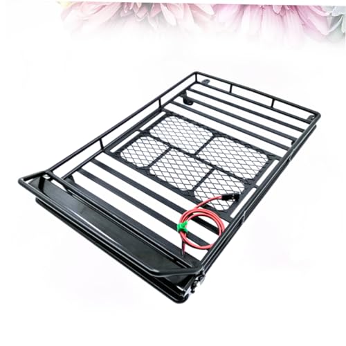 PartyKindom Rc Crawler Car Roof Luggage Holder Rack Storage Shelf Car Luggage Bracket Light Practical and Lightweight - size: 24.80X14.10X2.30CM