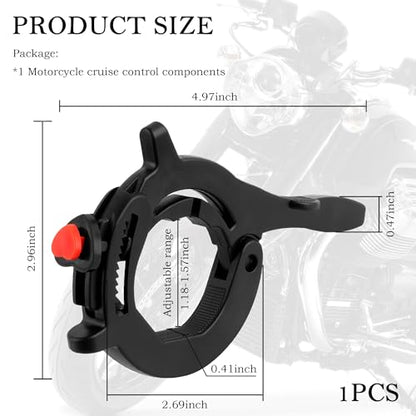OFBAND Motorcycle Cruise Control Throttle Lock with Adjustable ID of 1.18-1.57",Cute Motorcycle Throttle Lock for Control Arms and Relax Driving,Universal Throttle Response Controller