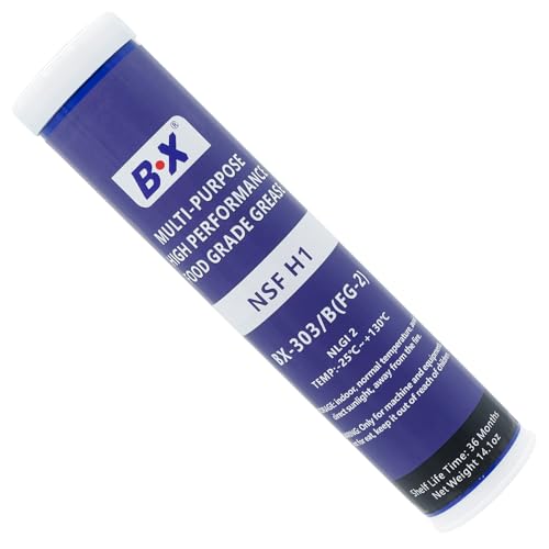 Multi-Purpose Food Grade Grease Tubes 14.1oz NLGI 2 High Perfomance Lubricant for Food Machinery