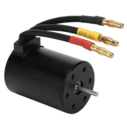SUNGOOYUE Brushless Motor Sensorless Motor, 3650 3900KV RC Car with 4 Pole 12 Slot Design, 3.175mm Shaft, 900W for 1 8 1 10 RC Car Truck ((3650 3900kv brushless))