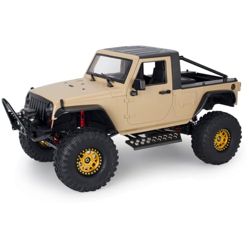 313mm Wheelbase Hard Plastic Pickup Body Shell Unassembled Kit for 1/10 RC Crawler Car Axial SCX10 90046 Jeep Wrangler (Desert Yellow) - color: Desert Yellow