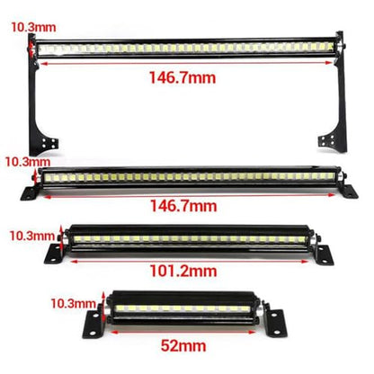 REDSPIDER Aluminum RC Lights，RC Light bar/rc Light kit/RC car Lights/rc Lights 1/10 Scale/RC led Lights for 1/8 1/10 1/12 1/16 1/18 RC Crawler Buggy Truck Monster Car RC Crawler (146.7mm (5.8in)) - size: 146.7mm (5.8in)