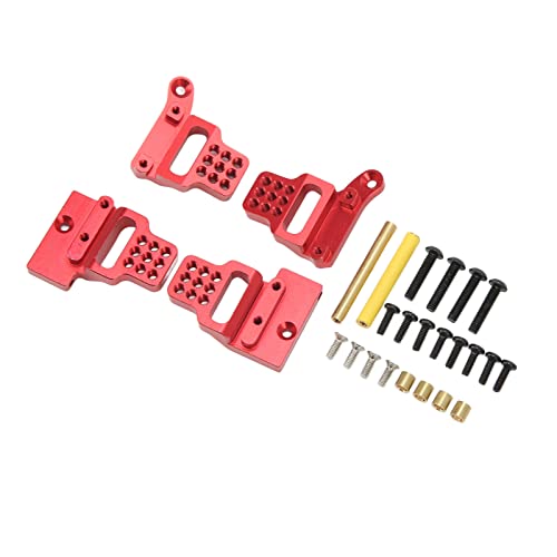 RC Car Shock Mount Aluminum Alloy RC Shock Towers Mount for 1/18 RC Crawler Car Upgrades Parts (Red) - color: Red