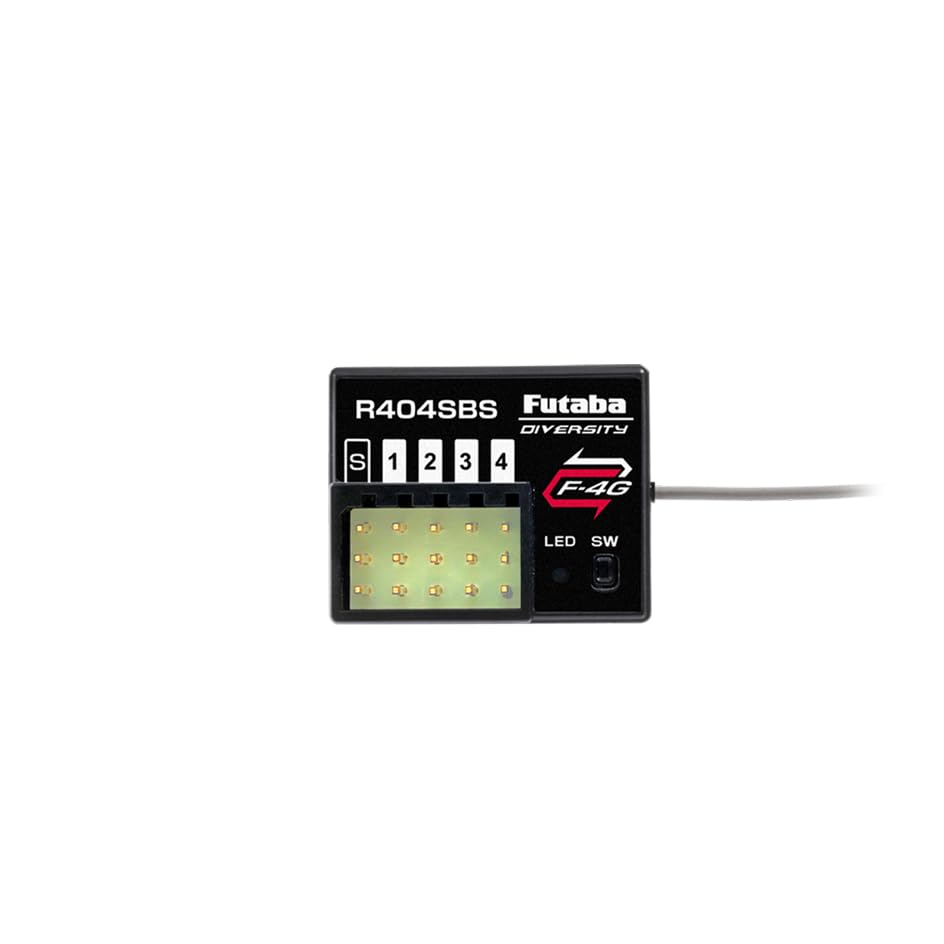 Futaba Electronics Industries RECEIVER R404SBS (JPN) 00107288-3 (F-4G System for Cars, 10ch T10PX Standard Receiver)