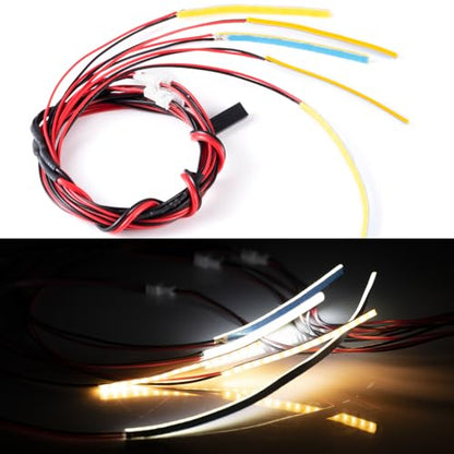 1/10 Slash 2WD RC Car Full Car Front & Rear LED Light Spotlight Kit | Light Bar Roof Lamp LED Headlight Taillights Set compatible with 1/10 Traxxa Slash 2WD Hoss Rustler VXL Stampede RC Truck