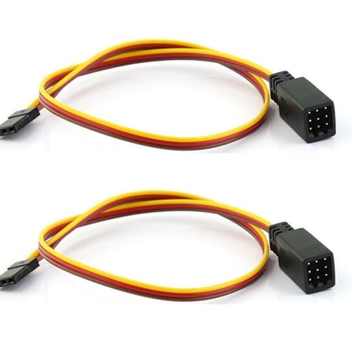 RC JR Style Servo Splitter 1 Male to 2/3/4/5/6 Female Y Harness Leads Y Splitter Cable Lead Wire 350mm for RC Cars Airplane Drone Receiver Servo ESC Cable Servo Fan 2Pcs (1 Male to 3Female) - style: 1 Male to 3Female