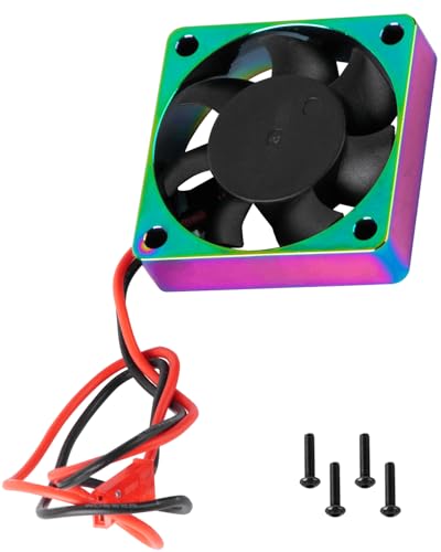 RC 40 * 40MM 14000 RPM Motor Cooling Fan Brushless Motor Heat Sink 4.8-8.4V Upgrades Part for 1/10 1/8 4068 4092 4074 RC Car Brushless Motor，Alloy High Speed Heatsink Cooling Fan,1PCS