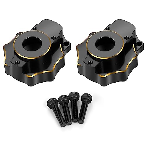 2Pcs Brass TRX4 Rear Portal Drive Axle Mount C Hub Carrier Cover Steering Knuckle Portal Cover Counterweight Compatible with Tra-xxas TRX4 TRX6 1/10 RC Crawler Car Upgrade Parts