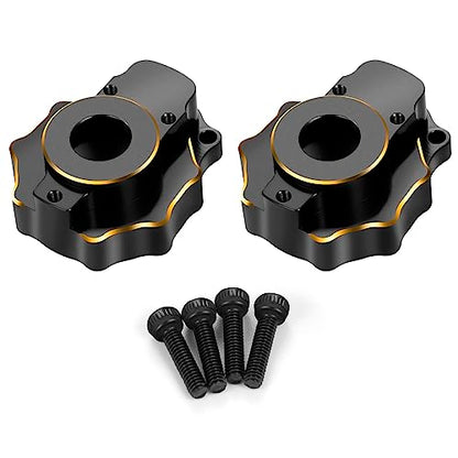 2Pcs Brass TRX4 Rear Portal Drive Axle Mount C Hub Carrier Cover Steering Knuckle Portal Cover Counterweight Compatible with Tra-xxas TRX4 TRX6 1/10 RC Crawler Car Upgrade Parts