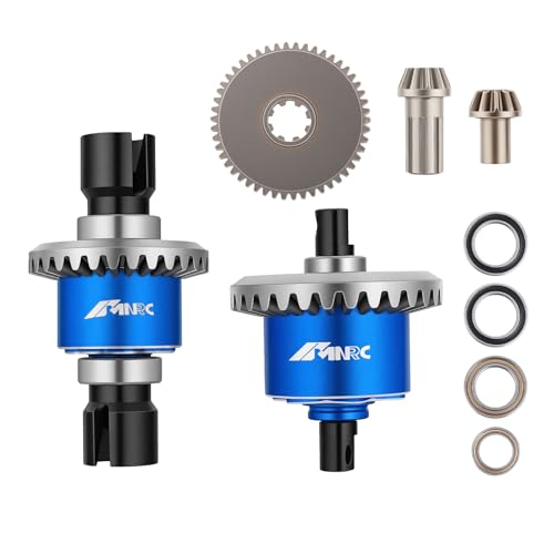 Alloy Front Rear Differential Diff & Spur Input Gear Kit for HyperGO 1/14 H14BM 14209 14210 Series Upgrades Part Blue - color: Blue