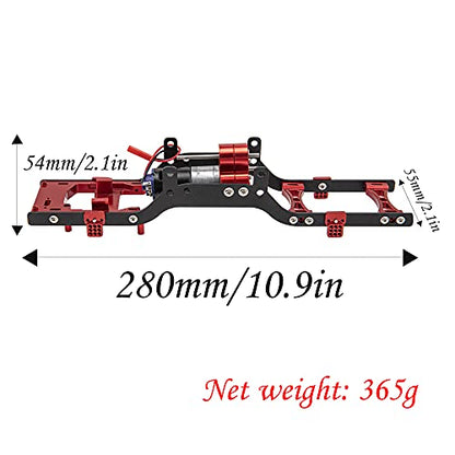 ShareGoo Metal Body Chassis Frame Car Shell Suspension Bracket with 370 Motor kit Compatible with MN Model D90 D91 MN45 MN99 MN99S 1/12 RC Car (Red)