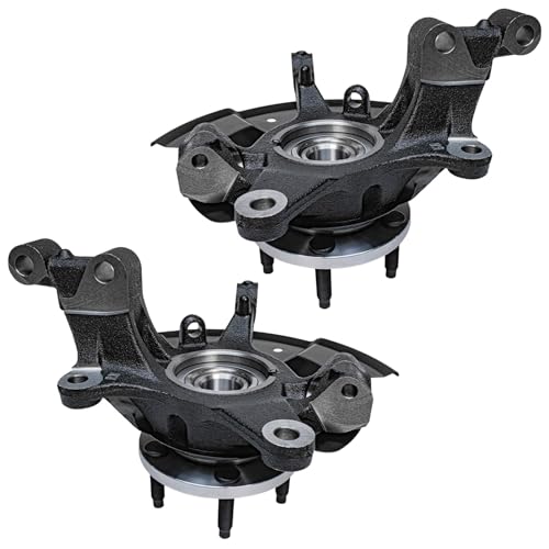 Detroit Axle - AWD Front 4pc Steering Knuckles Kit for 07-10 Ford Edge | Lincoln MKX, Steering Knuckles & Wheel Bearing Hubs Rear Wheel Bearing and Hubs 2007 2008 2009 2010 Replacement - size: 4UW50469/Kit