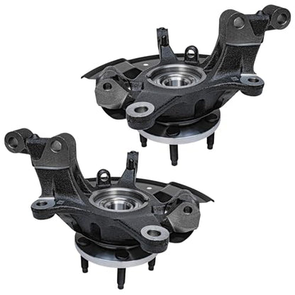 Detroit Axle - AWD Front 4pc Steering Knuckles Kit for 07-10 Ford Edge | Lincoln MKX, Steering Knuckles & Wheel Bearing Hubs Rear Wheel Bearing and Hubs 2007 2008 2009 2010 Replacement - size: 4UW50469/Kit
