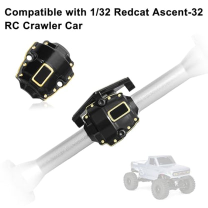 LRFHL Black Coating Brass Diff Covers for 1/32 Redcat Ascent-32 RC Car Upgrade - color: Brass Diff Covers
