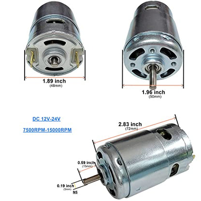 895 DC Motor, 12V 24V 7500-15000rpm Ball Bearing Large Torque High Speed Double Shaft Motor High Power Low Noise Motor for Circular Saw DIY Drill - style: 895 motor