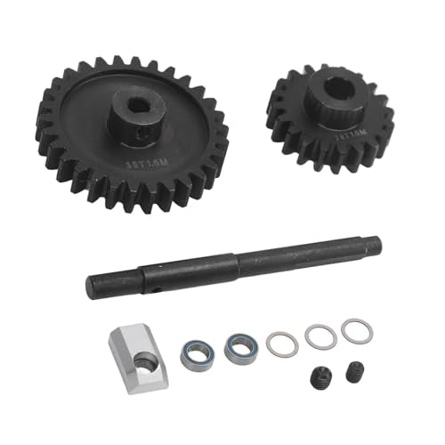 RC Car Gear Kit Set Harden Steel Gears for XRT 1/5 1.5M Crawler Car Large Transmission Gear Part 20T 30T Pinion Spur Gear Upgrade Parts with Bearings Washers Screws Accessories