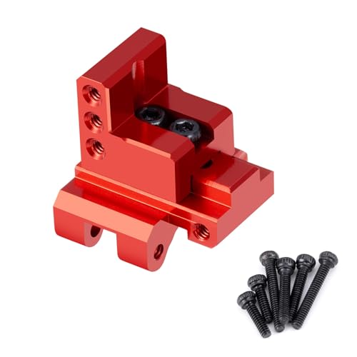 Adjustable Rear Link Mount Aluminum Link Bracket for Axial SCX24 Deadbolt AXI90081 C10 Gladiator Bronco Upgrades Parts (Red) - color: Red