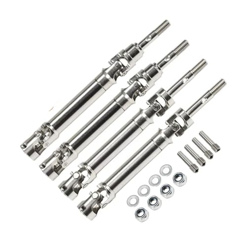 RC Car Transmission Shaft for Slash for Rustler for Stampede for Hoss HQ727 1/10 4Pcs Transmission Shaft Front Rear Drive Shaft Universal Joint Driveshaft RC Truck Upgrade Car Parts