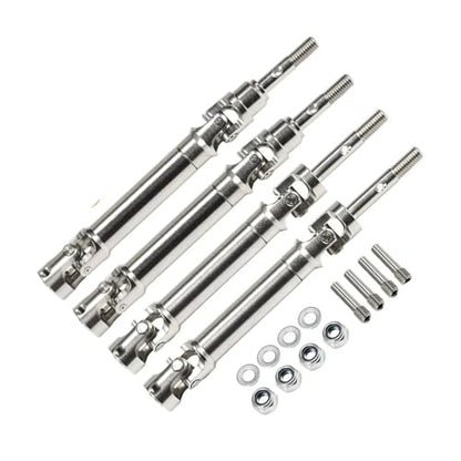 RC Car Transmission Shaft for Slash for Rustler for Stampede for Hoss HQ727 1/10 4Pcs Transmission Shaft Front Rear Drive Shaft Universal Joint Driveshaft RC Truck Upgrade Car Parts