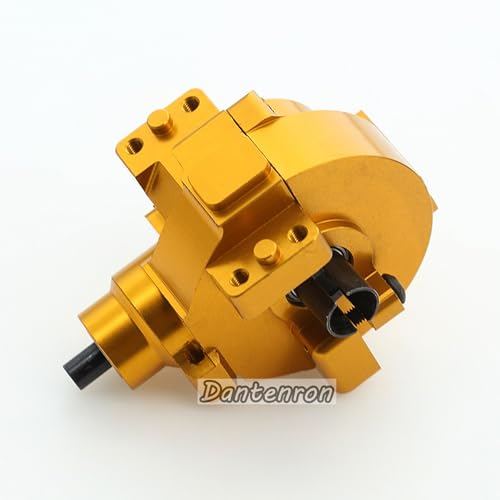 1/10 RC Electric Car Front Drive Diff Gear Box Assembly Set Upgraded Parts Compatible with 1:10 Car HSP Redcat Himoto Volcano EPX 94106 94107 94108 94111 94123 (Gold) - color: Gold