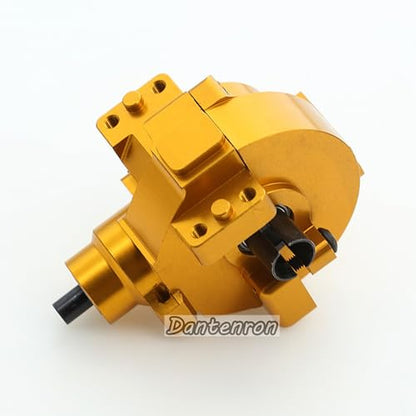 1/10 RC Electric Car Front Drive Diff Gear Box Assembly Set Upgraded Parts Compatible with 1:10 Car HSP Redcat Himoto Volcano EPX 94106 94107 94108 94111 94123 (Gold) - color: Gold