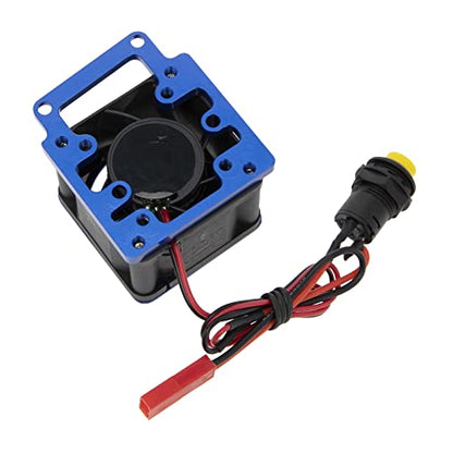 DKKY Sledge 1/8 RC Car 4028 Motor Cooling Fan Heatsink with 21000 RPM for Traxxas Sledge 1/8 Scale 4WD Monster Trcuck, Blue - color: Blue