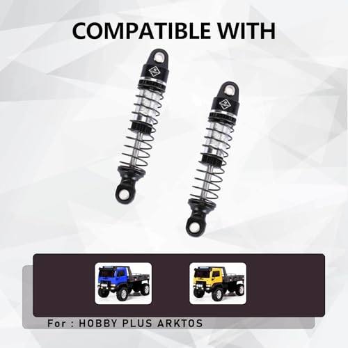 HobbyPlus Arktos Shocks For HobbyPlus CR18P Arktos 6x6 Upgrades | 59MM Long Travel Shock Absorber With Soft Hard Spring 1/18 RC Crawler