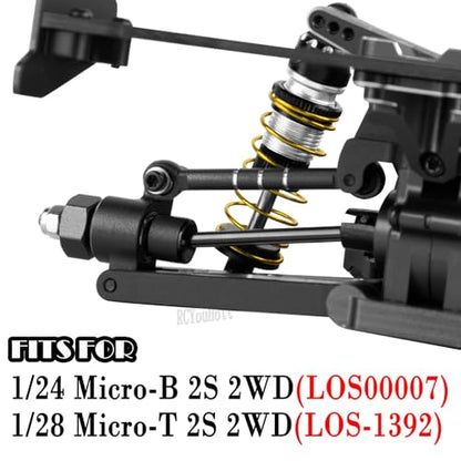 RC Upgrades Part for 1/24 1/28 Micro-B/Micro-T 2S 2WD,Suspension Arms/Caster Block/Steering Blocks/Rear Stub Axle Carriers/Mount/RC Shocks/Shock Mounts/Drive Shaft/Links/Gearboxes,Black - color: Black-(upgrades Part）