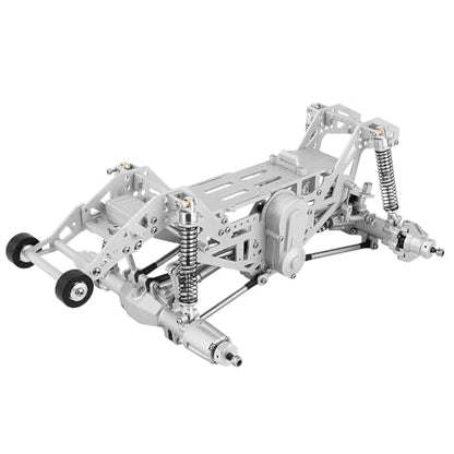 1:18 Metal Upgrade Chassis Frame with Axles Gearbox for RC LOSI Mini LMT 1/18 Digger Monster Truck Brushed RTR LOS01026 Metal Upgrade Parts (Silver) - color: Silver