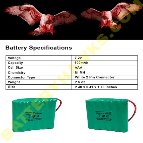 7.2v 600mAh Intrusion 300-06868 LKP500 L5000 Lyric Lynx TSS Ni-MH Battery Pack for Alarm System