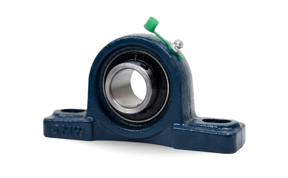 UCP202-10 Pillow Block Bearing (2 Pack), 5/8 inch Bore, 2 Bolt Flange Mounted, Solid Cast Iron Base, Self-Alignment - size: UCP202-10