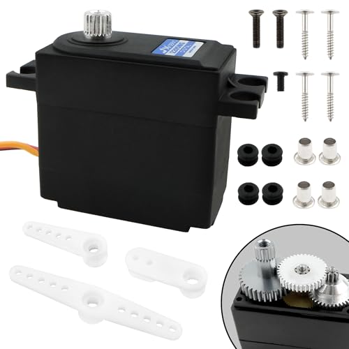 14701B Upgrade 4.6KG Metal Gear High Digital Steering Servo Spare Parts Accessories for 1/14 Scale H14BM 14210 14209 JC14EP HP141 HP141S RC Cars Trucks - color: 4.6kg