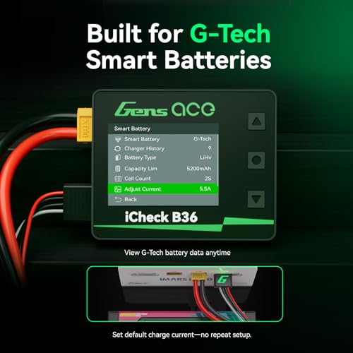 Gens ace iCheck B36 Smart RC Battery Checker for Li-Hv/Li-Po/Li-Fe/Li-ion 1-8S(1 Pcs)