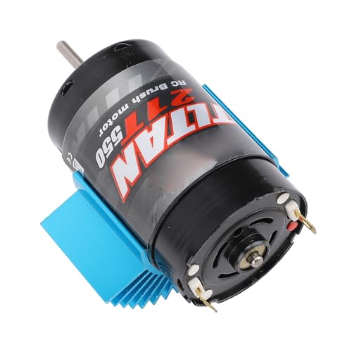 Alomejor 550 RC Car Motor, Brushed Motor with Cooling Fan and Heat Sink for Axial SCX10 HPI JL 90046 Slash 1:10 RC Crawler (21T) - size: 21T
