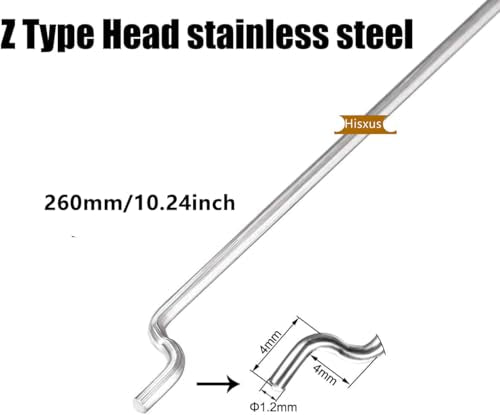 20Pcs Adjustable Pushrod Connector Linkage Stopper 1.3mm + 20Pcs Nylon Control Horns 21x10 mm + 20Pcs 304 Stainless Steel 1.2x260mm Z Push Rods Parts, Compatible for RC Airplane Plane Boat - style: 1.2 x 260mm