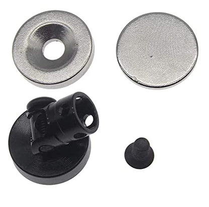 RC Magnetic Body Mounts for 1/10 Crawler Drift Car, 4 Pack Black Aluminum Alloy Invisible Body Post Mount Kit with High-Strength Magnets for SCX10 RC Car Shell