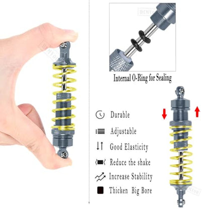 Upgrades Part for 1/10 Slash 4x4 VXL,Alloy Suspension Arm,Shock Absorber,Caster Block,Steering Blocks,Stub Axle Carriers,Steering Bellcranks,Shock Tower,Body Mounts,Drive Shaft,Links,Titanium - color: Titanium - (1 Set)