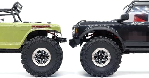HOBBYSOUL 2pcs 1.0 Tires 61 * 22.4mm Soft Sticky Mud Crawler Tyre For RC 1/18 TRX4M 1/24 SCX24 AX24 FCX24 Enduro24 Upgrades, (2-Pack)