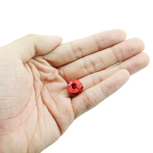 TAODAN 1 Set 12mm OD Red Aluminum Hex Wheel Adapter Tire Screw Type Combiner Remote App Controlled Vehicle Part