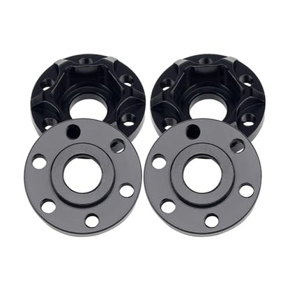 4pcs RC Accessories Aluminum 12mm Wheel Hex Hub Adapter Wheel Extension for 1/10 RC Crawler 1.9inch or 2.2inch Wheel RimAxial Scx10 Trx4 Wraith Gen7 Gen8 D90 CC01 1/10 RC Crawler (Black 6mm) - size: 6mm
