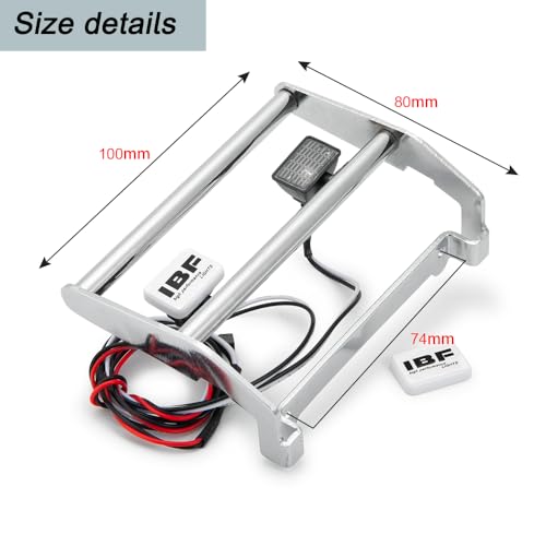 MOHERO Metal Front Bumper with 2 LED Lights for 1/10 TRX4 Bronco RC Crawler Car Accessories