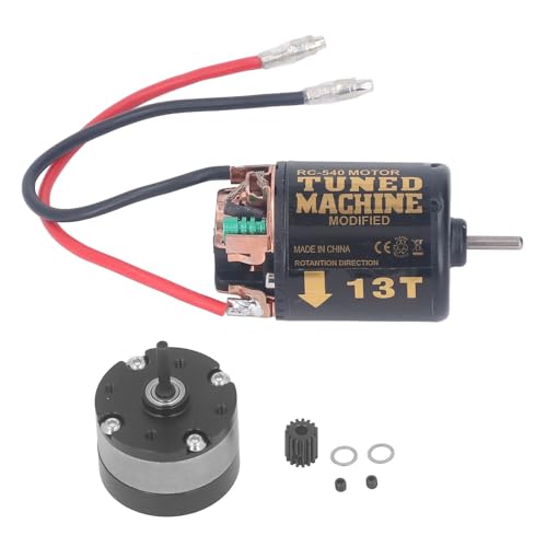 RC Car Gear Motor Mount 540 Brush Motor with 1/3 Reduction Planetary Gearbox 15T Gear for 1/10 RC Crawler Car (13T) - style: 13 Years
