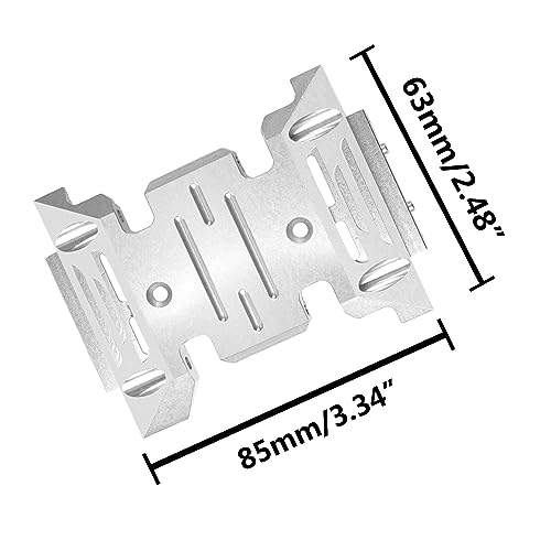 ShareGoo Stainless Steel RC Skid Plate,RC Chassis Armor Protector Plate & Center Transmission Skid Plate Mount Compatible with Axial SCX10-III AXI03007 1/10 RC Crawler Car