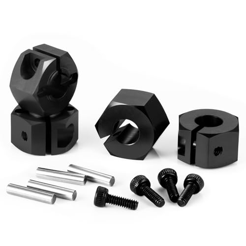 Wheel Hex Hub 12mm for Tra-xxas 1:16 Mini Maxx 4WD XRT VXL-3S Monster | Truck Upgrades Black Aluminum 7075 Alloy Adapters - color: Black