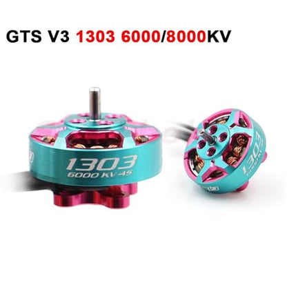 GTS V3 1303 6000KV 8000KV 2~4S Lipo Mini PFV for RCINPower Brushless Motor for RC 2~3inch Propeller Cinewhoop Freestyle Drone Parts (1PC 1303 6000KV) - style: 1PC 1303 6000KV