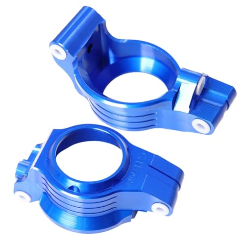 GTBRacing X-Maxx CNC Aluminum 7075 C Hub Carrier Set for 1/5 RC Car Tra-xxas Xmaxx 6S 8S Upgrade Part (C Hub Blue) - color: C Hub Blue