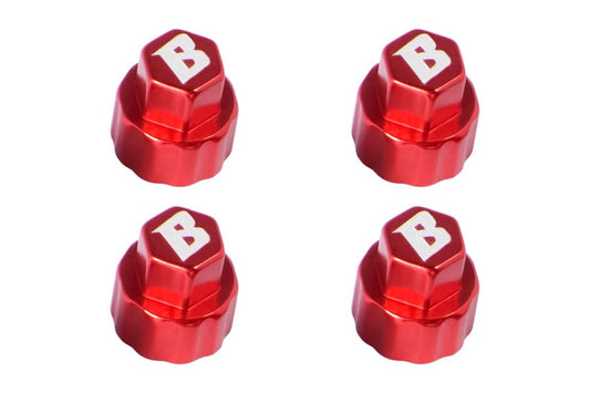 RC Crawlers Truck Upgrade Parts for FMS FCX24 FCX18 1/24 and 1/18 Scale : M3 1.0" Aluminum D-Hole Beadlock Wheels Hub Cover (4pcs) Red - color: Red
