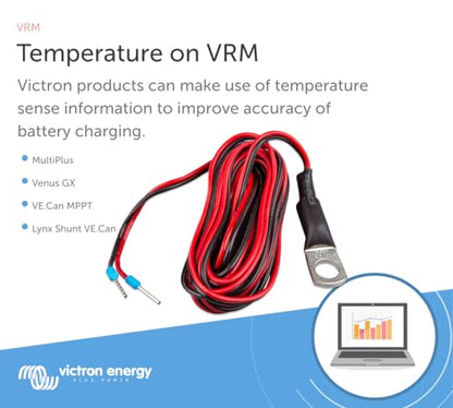 Victron Energy Temperature Sensor | For Victron Energy Quattro, MultiPlus and GX Device