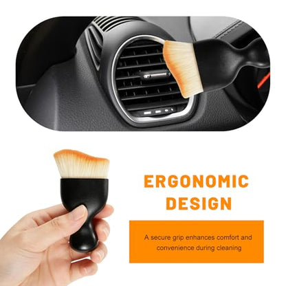 5PCS Car Detailing Brush Kit, Auto Cleaning Kit Includes 2 Vent Cleaners & 3 Ultra Soft No Scratch Boar Hair Brushes, Multi-Use Interior & Exterior Detailing Brush for Most Cars (Style A) - color: 5 PCS, Style A